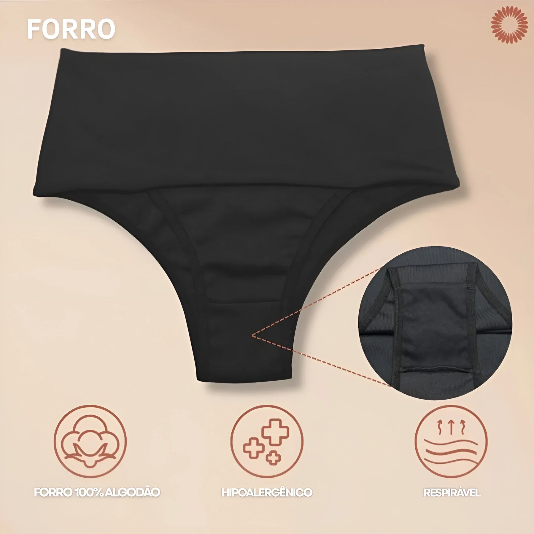 🔥Black Friday🔥 Kit 5 Calcinhas Shape Turbo e Zero Barriga