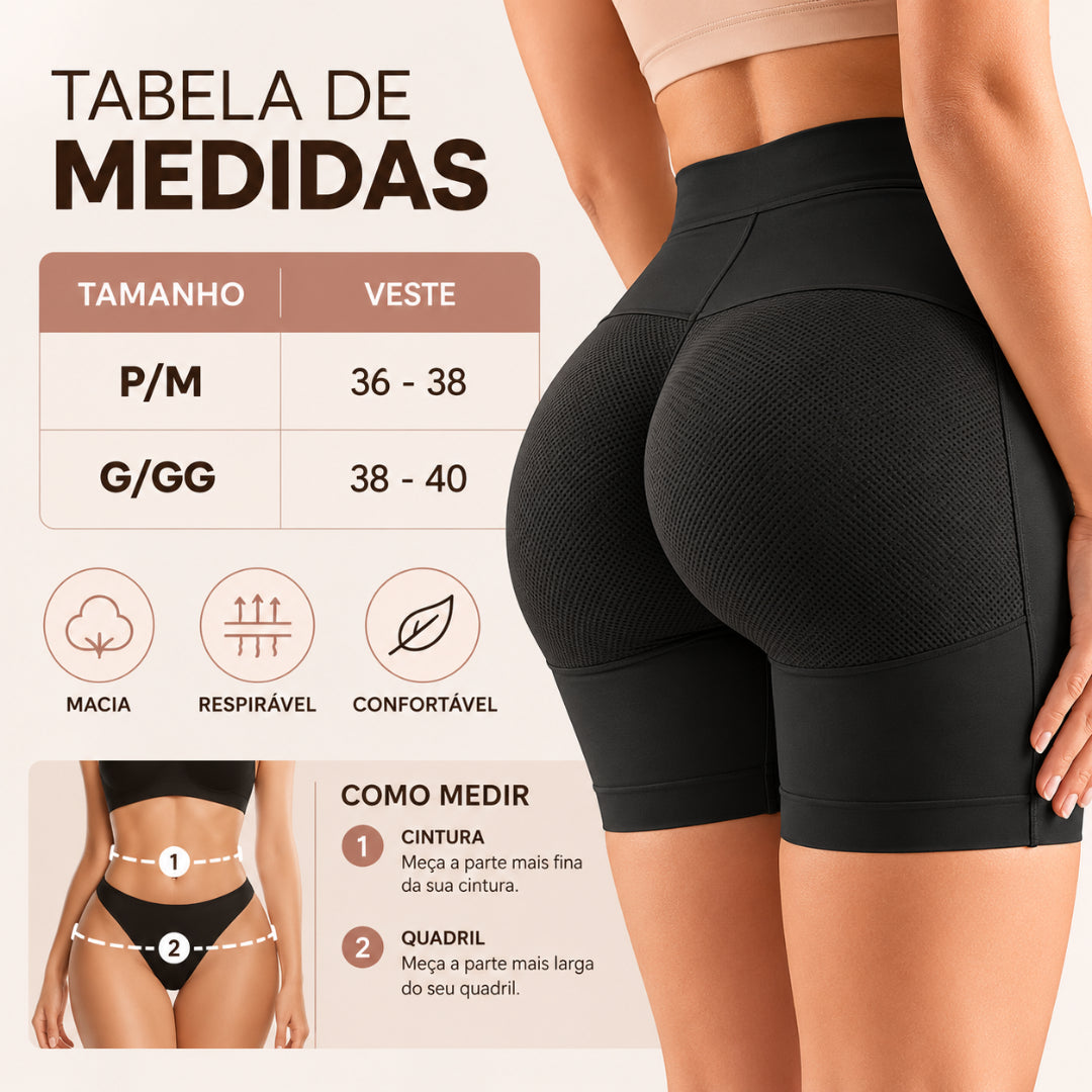 Calcinha Short EmpFit™ - Com Enchimento no Bumbum Modela Aumenta e empina Bumbum