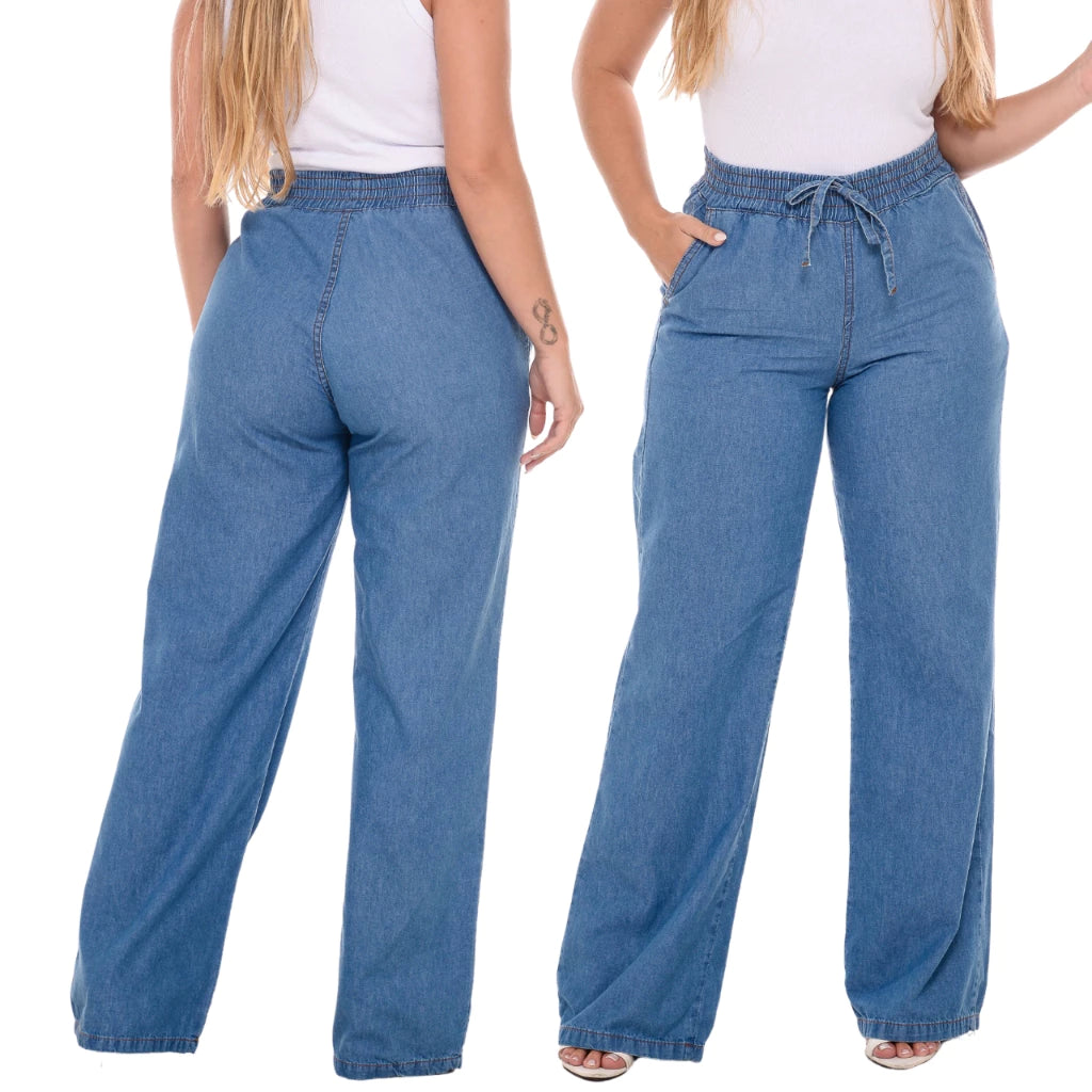 Calça Charlotte Jeans Wide Leg Cintura Alta - imagem 6