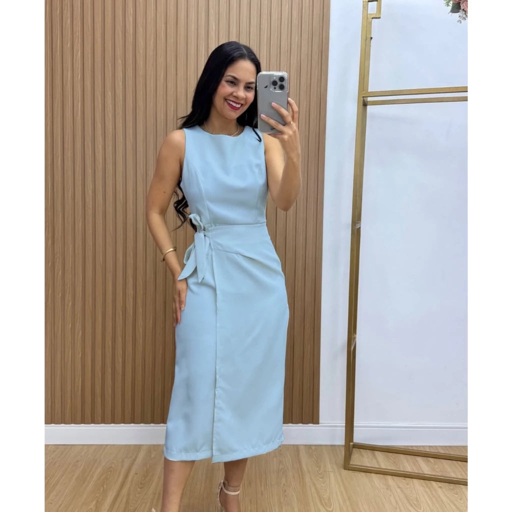 Vestido Firenze™ Alfaiataria Midi com Amarração Lateral - imagem 6