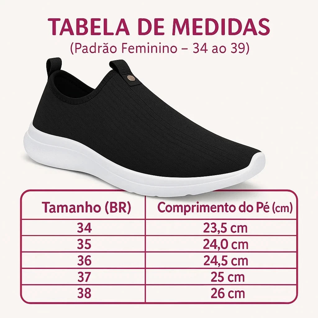 Tênis Ortopédico Feminino ComfortShine™ Calce Fácil Sem Cadarço com Strass - imagem 10