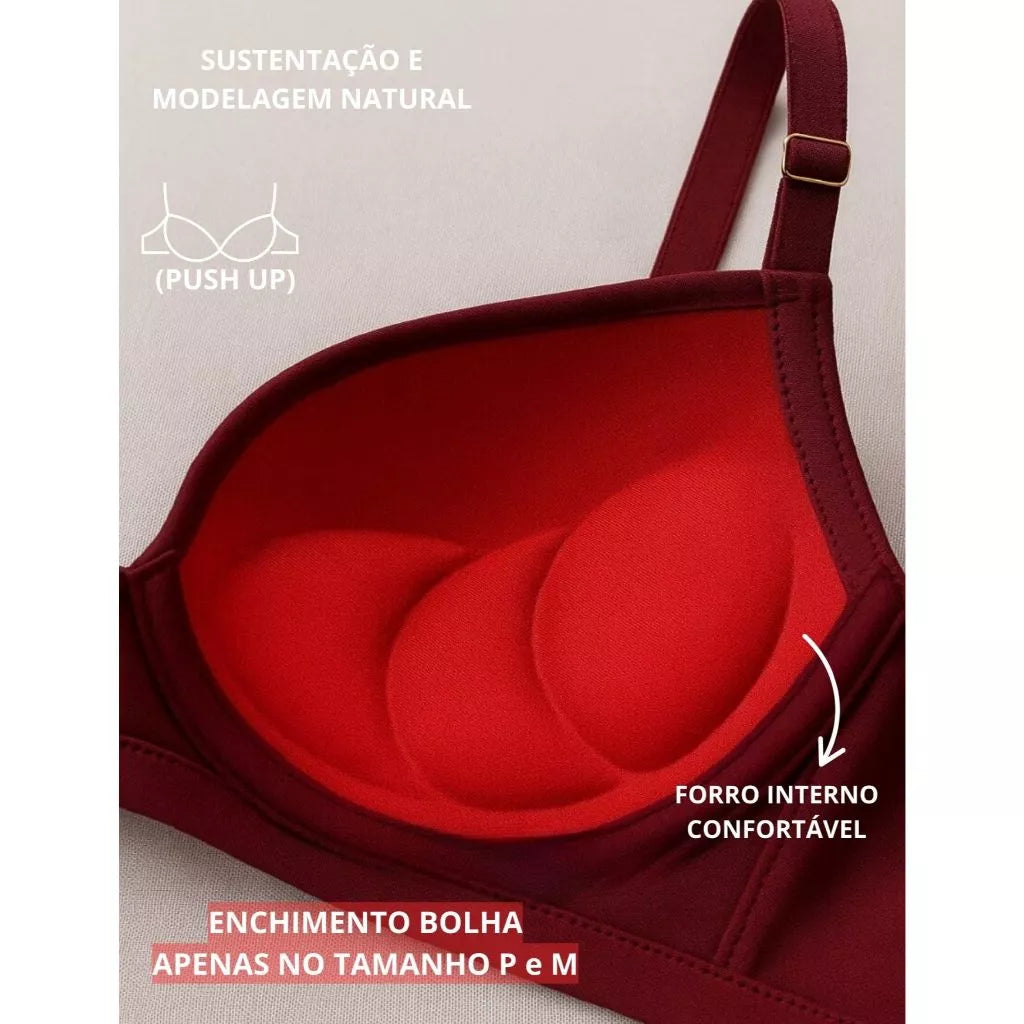 Kit econômico com 4 unidades de sutiã confortável e resistente