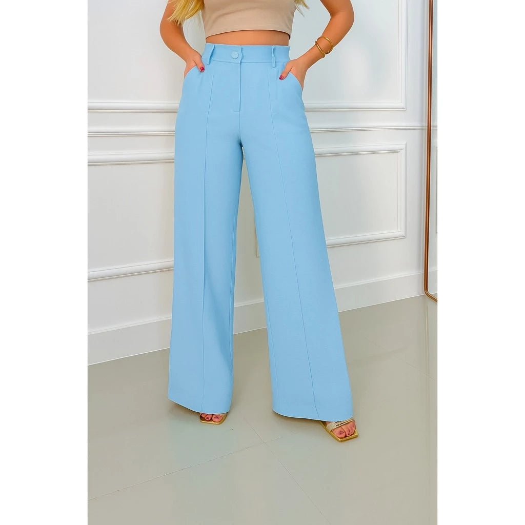 Calça Wide Leg Pantalona Duna Cintura Estruturada - imagem 14