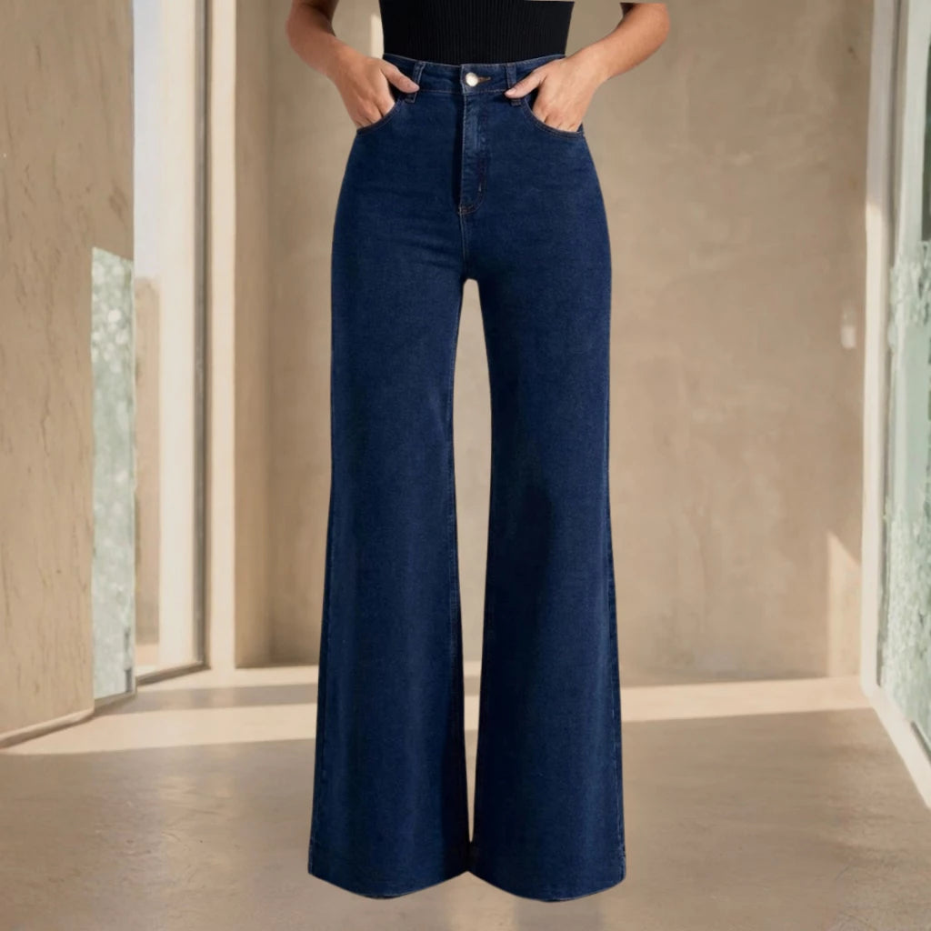 Wide Leg Jeans Premium Cintura Alta Feminina - imagem 8