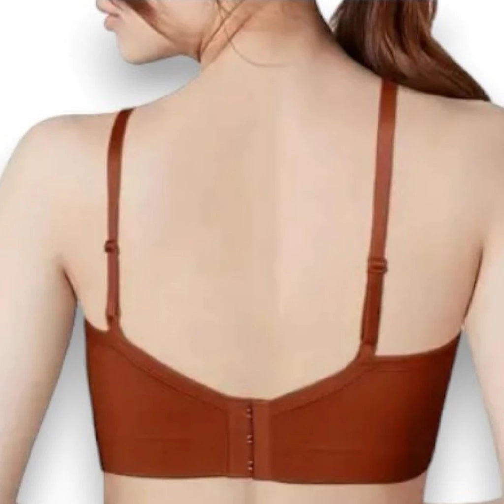 Detalhe do fecho ajustável do sutiã ComfortFlex para melhor adaptação