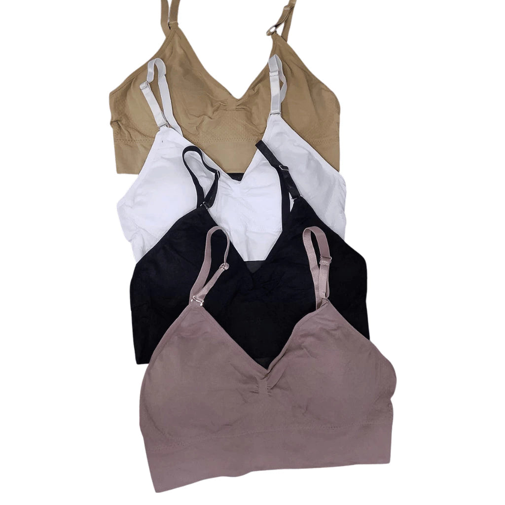 Kit 4 Sutiãs Femininos com Fecho Ajustável e Alças Largas - imagem 5