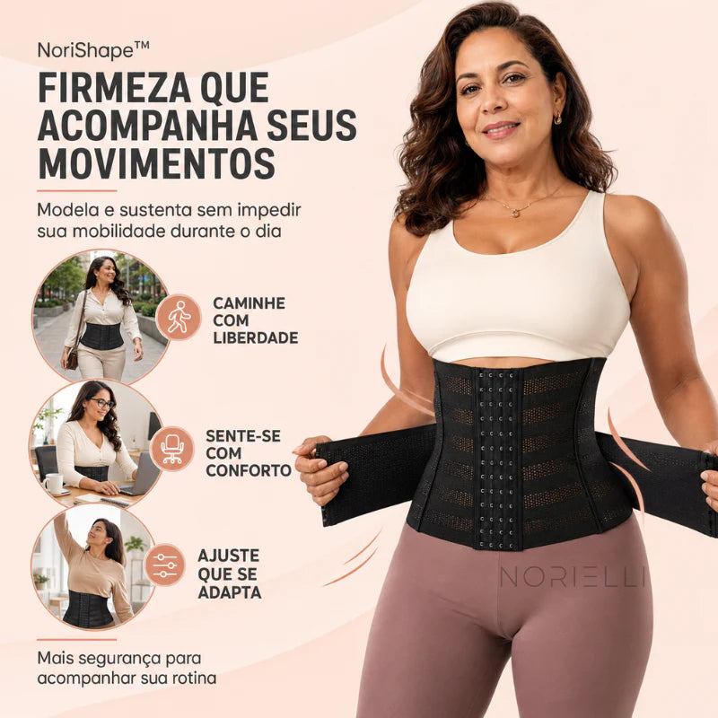 Cinta Modeladora NoriShape™ – Dupla Compressão para uma Cintura Mais Definida