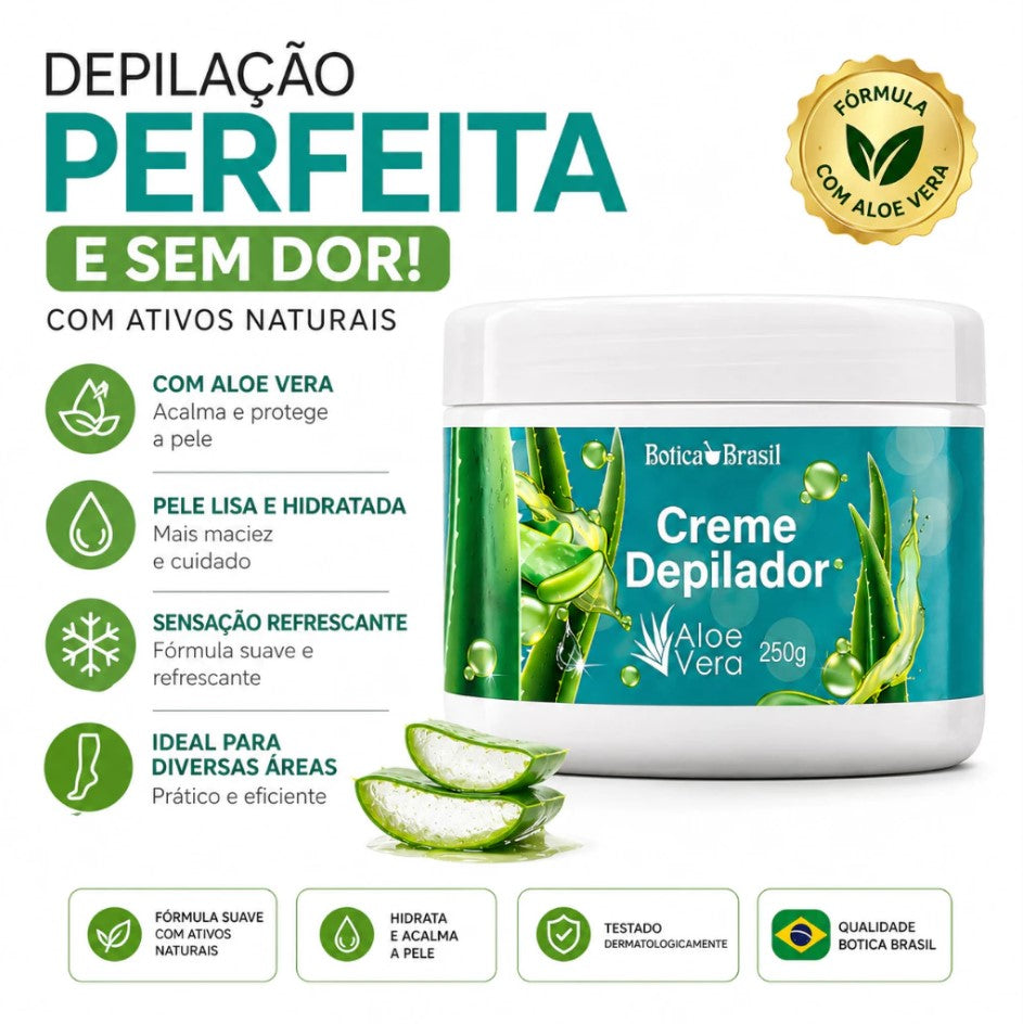 Creme Depilador Depimax™ Corpo & Rosto com Aloe Vera
