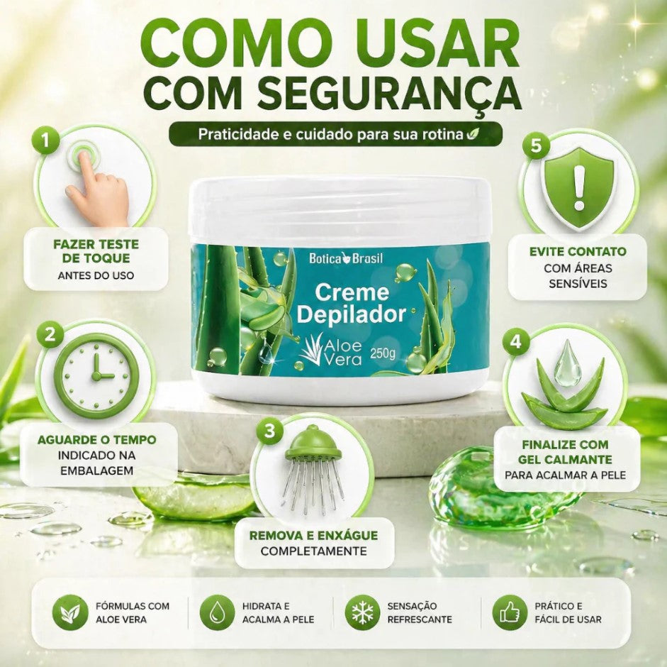 Creme Depilador Depimax™ Corpo & Rosto com Aloe Vera