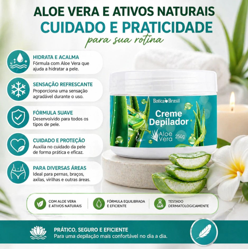 Creme Depilador Depimax™ Corpo & Rosto com Aloe Vera