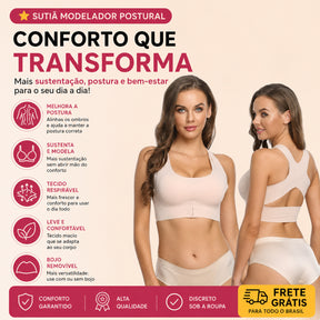 Sutiã Modelador Postural ComfortLift™ com Sustentação e Conforto - Frete Grátis