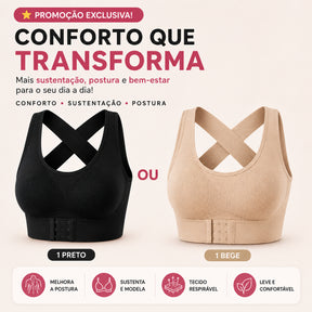 Sutiã Modelador Postural ComfortLift™ com Sustentação e Conforto - Frete Grátis