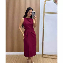 Vestido Firenze™ Alfaiataria Midi com Amarração Lateral - imagem 11