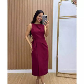 Vestido Firenze™ Alfaiataria Midi com Amarração Lateral - imagem 11
