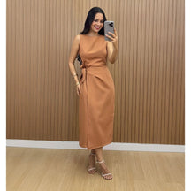 Vestido Firenze™ Alfaiataria Midi com Amarração Lateral - imagem 10