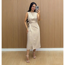Vestido Firenze™ Alfaiataria Midi com Amarração Lateral - imagem 7