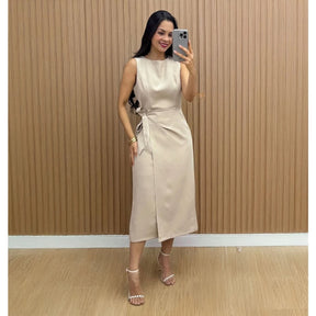 Vestido Firenze™ Alfaiataria Midi com Amarração Lateral - imagem 7