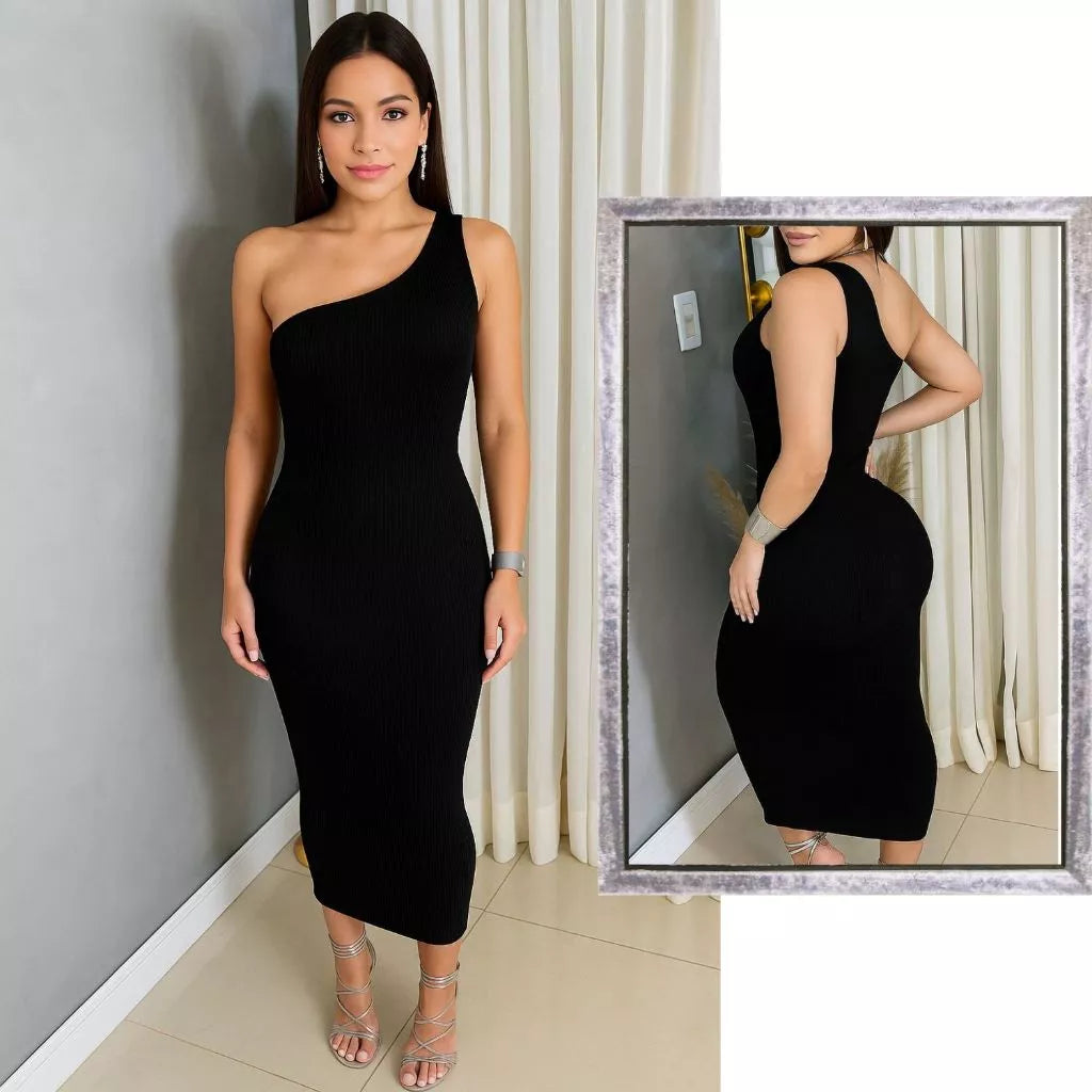 Vestido Capri Midi Mula Manca Elegance vista frontal