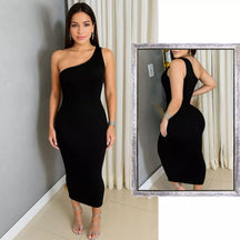 Vestido Capri Midi Mula Manca Elegance vista frontal