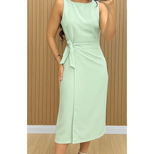 Vestido Firenze™ Alfaiataria Midi com Amarração Lateral - imagem 13