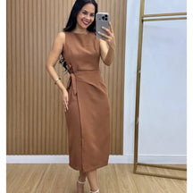 Vestido Firenze™ Alfaiataria Midi com Amarração Lateral - imagem 15