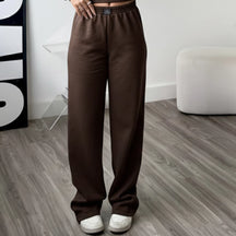Calça Wide Leg Moletom Cintura Alta Feminina - imagem 6