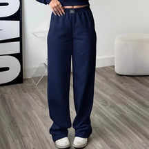 Calça Wide Leg Moletom Cintura Alta Feminina - imagem 8