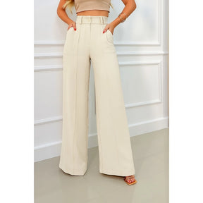 Calça Wide Leg Pantalona Duna Cintura Estruturada - imagem 8