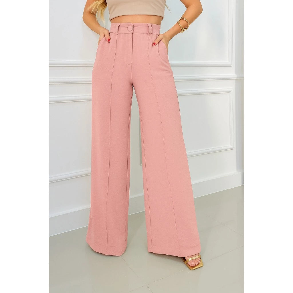 Calça Wide Leg Pantalona Duna Cintura Estruturada - imagem 22