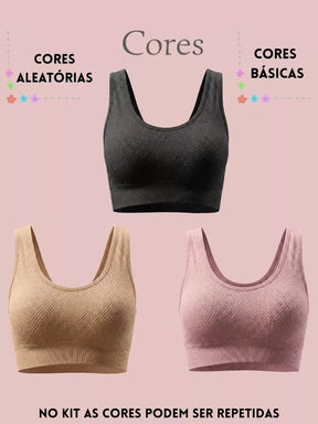 Sutiã ComfortFit™ Sem Costura com Bojo e Alças Largas - imagem 8