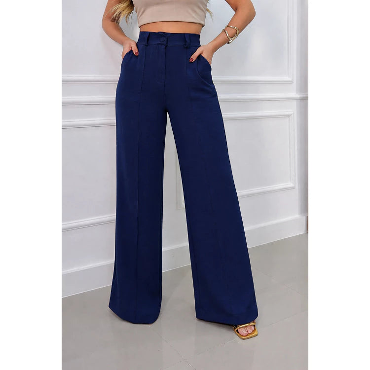 Calça Wide Leg Pantalona Duna Cintura Estruturada - imagem 13