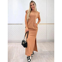 Vestido Malibu™ Longo Canelado com Manga Muscle - imagem 7