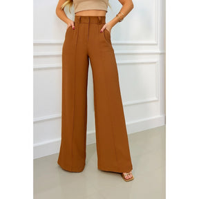 Calça Wide Leg Pantalona Duna Cintura Estruturada - imagem 10