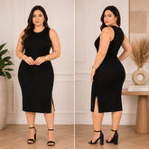 Vestido Luna™ Midi Canelado com Fenda Lateral - imagem 6