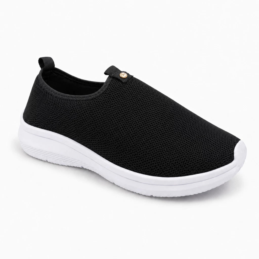 Tênis Ortopédico Feminino ComfortShine calce fácil sem cadarço com strass