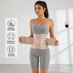 Cinta Modeladora CurveFit™ de alta compressão preta afina cintura e modela corpo